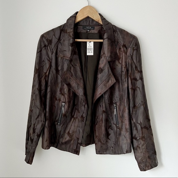 VEX | Vegan Leather / Suede Look Moto Jacket - Picture 1 of 6